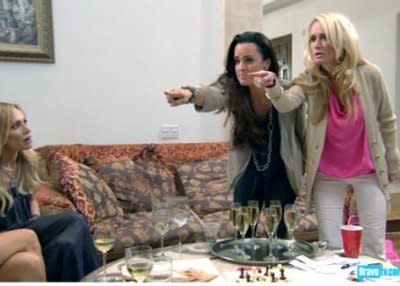 The latest brawl on Real Housewives of Beverly Hills. (Courtesy of Bravo Network)