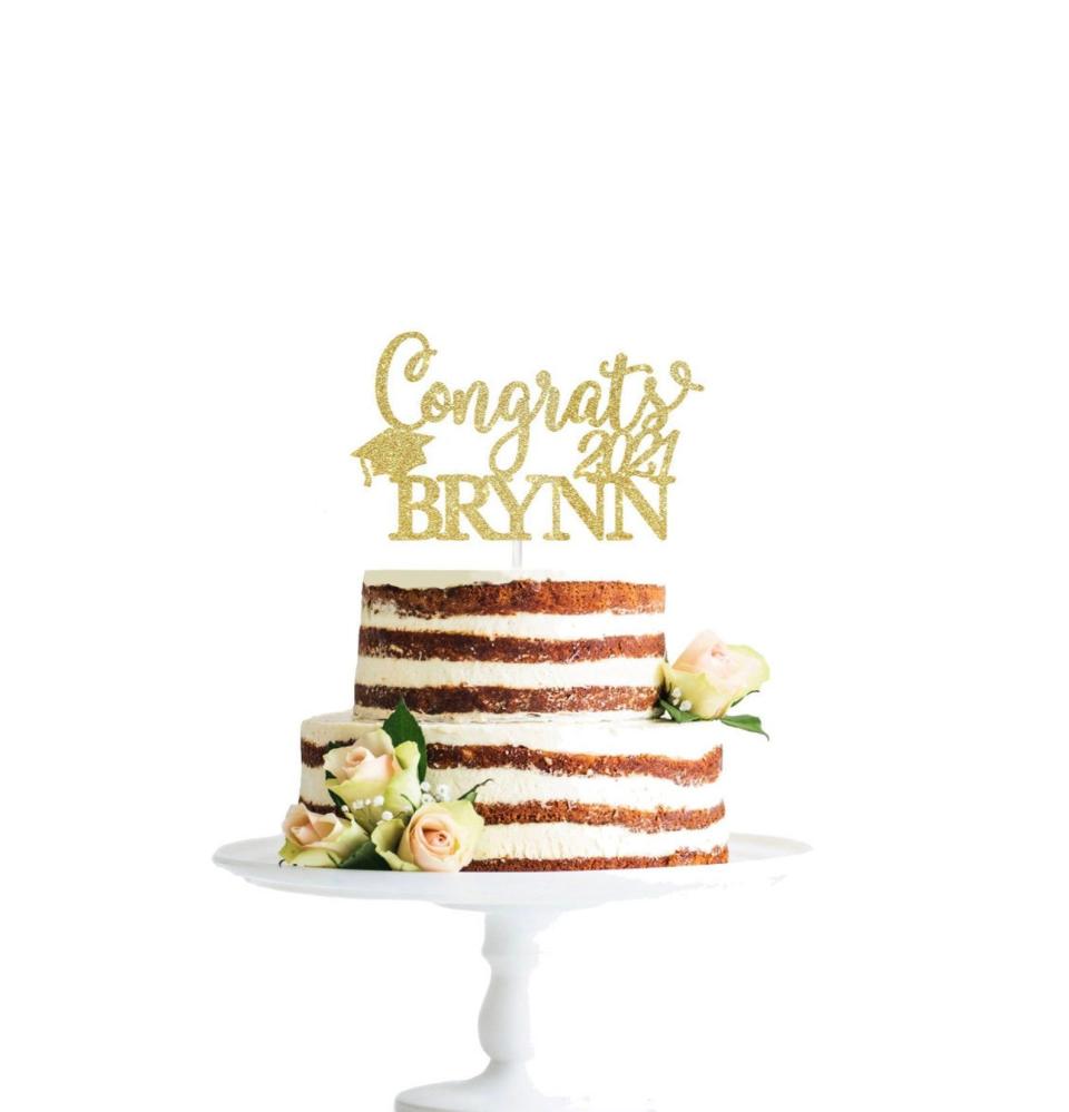 Congrats Name Cake Topper