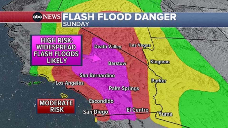 PHOTO: Flash flood danger map (ABC News)