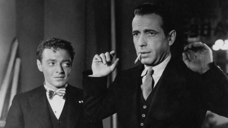 Peter Lorre and Humphrey Bogart in "The Maltese Falcon"