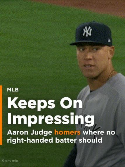 Aaron Judge homers where no right-handed batter should in Toronto