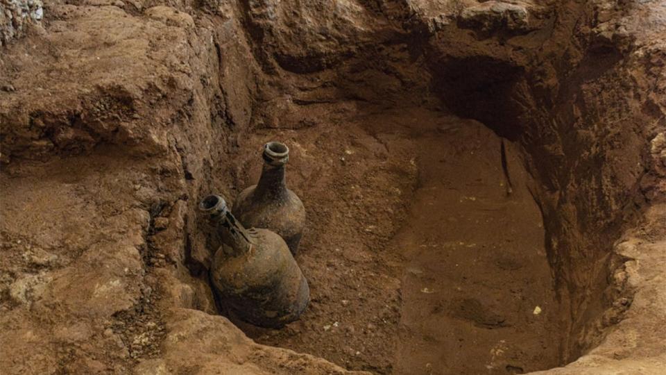 <div>Centuries-old bottles found during excavation at Mount Vernon may have held George Washington’s favorite cherry-flavored brandy drink (Mount Vernon Ladies Association)</div>