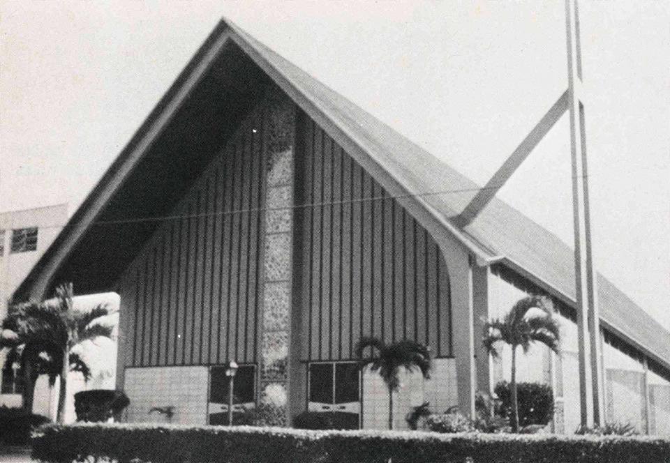 Photo of Our Savior Lutheran Church in Lake Worth before Hurricane Wilma leveled it.