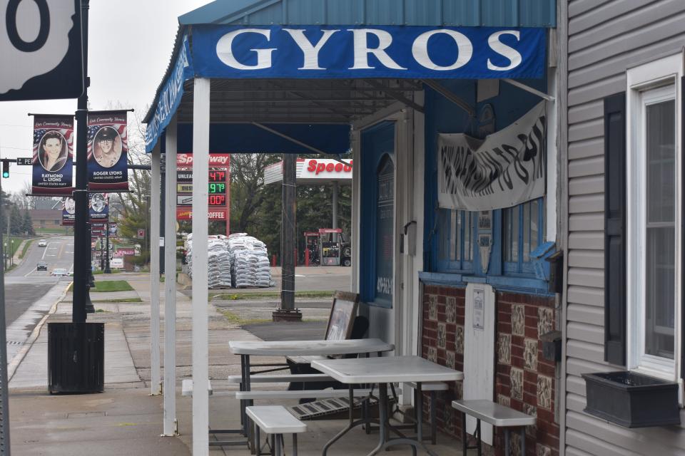 Little Athens in Bucyrus looks like a little Greek harbor amidst rainy spring days. The restaurant has added new menu items, including the Smash Burger. (OKSANA KOTKINA/TELEGRAPH-FORUM)