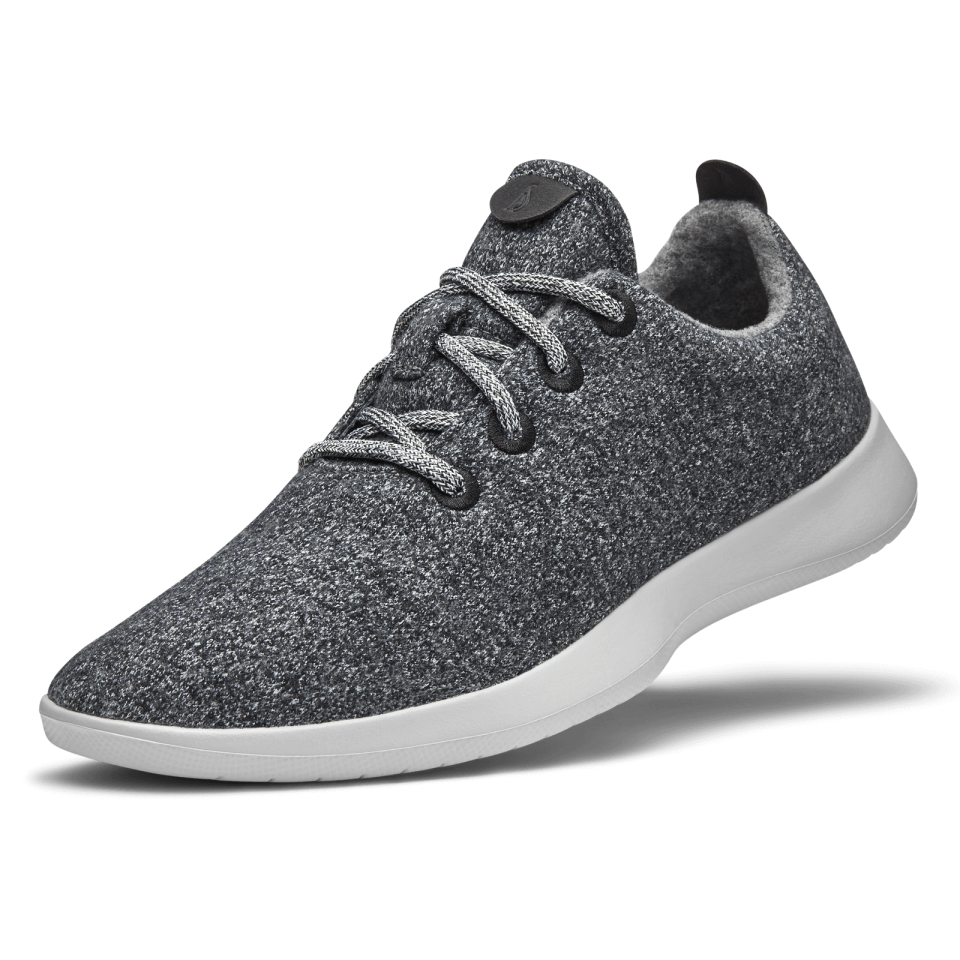 52) Men's Wool Runners - Natural Grey (Light Grey Sole)