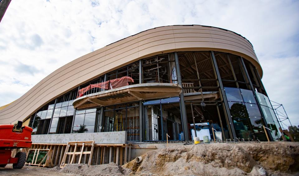 Construction continues on the new Gulfshore Playhouse in Naples on Friday, Jan. 12, 2024.