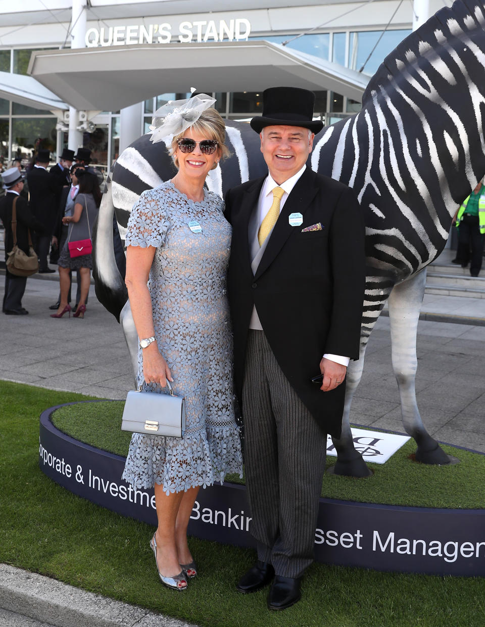 Ruth Langsford and Eamonn Holmes during Derby Day of the 2019 Investec Derby Festival at Epsom Racecourse, Epsom.