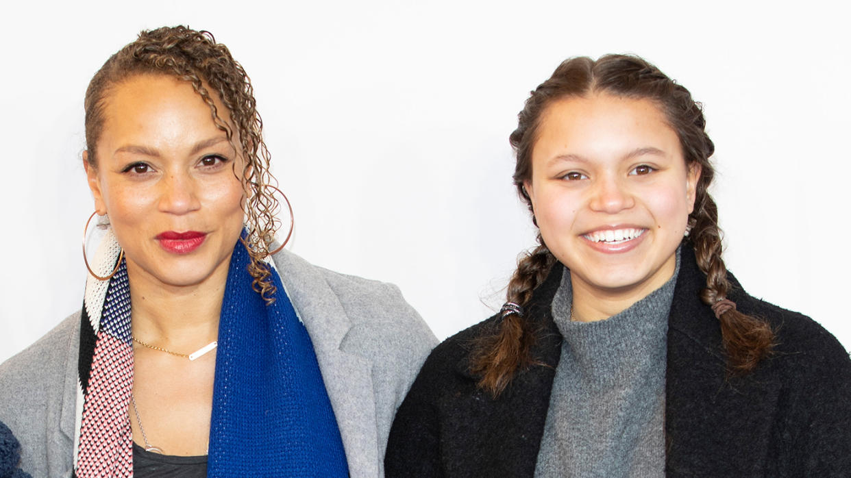 Angela Griffin has enlisted the help of her eldest daughter Tallulah while filming a drama in lockdown