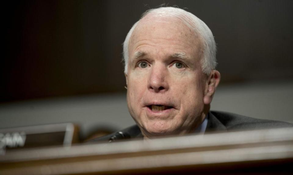 John McCain, who has brain cancer, opposed Gina Haspel’s nomination to be CIA director.