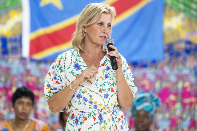 <p>Jane Barlow/PA Images via Getty</p> Sophie, the Duchess of Edinburgh, urvivors and guests at the City of Joy, in Bukavu, South Kivu Province, during a visit to the Democratic Republic of Congo in October 2022.