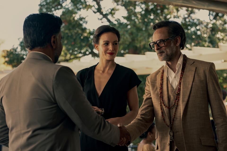 Antonia Desplat and Alexander Siddig in 