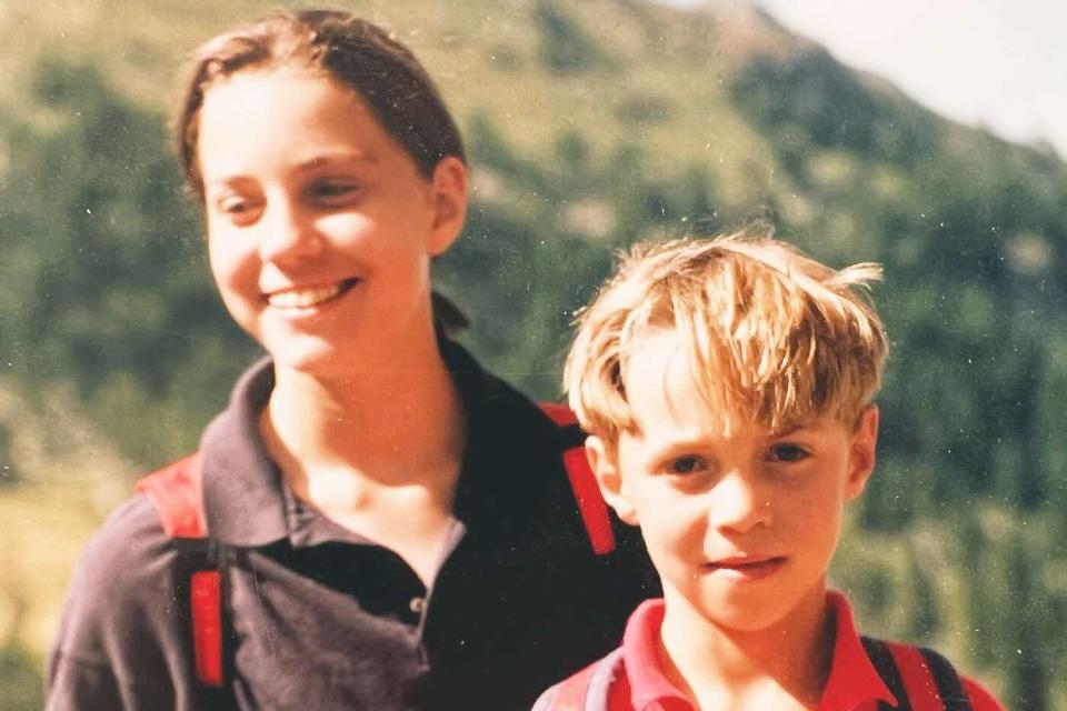 <p>James Middleton/Instagram</p> Kate Middleton and brother James in their childhood years