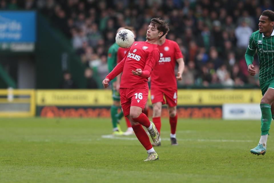 Former Albion midfielder Jack Spong has helped Worthing reach the play-offs <i>(Image: Mike Gunn)</i>