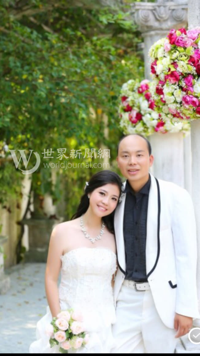 陳佩霞與劉文健的結婚照。(陳佩霞提供)