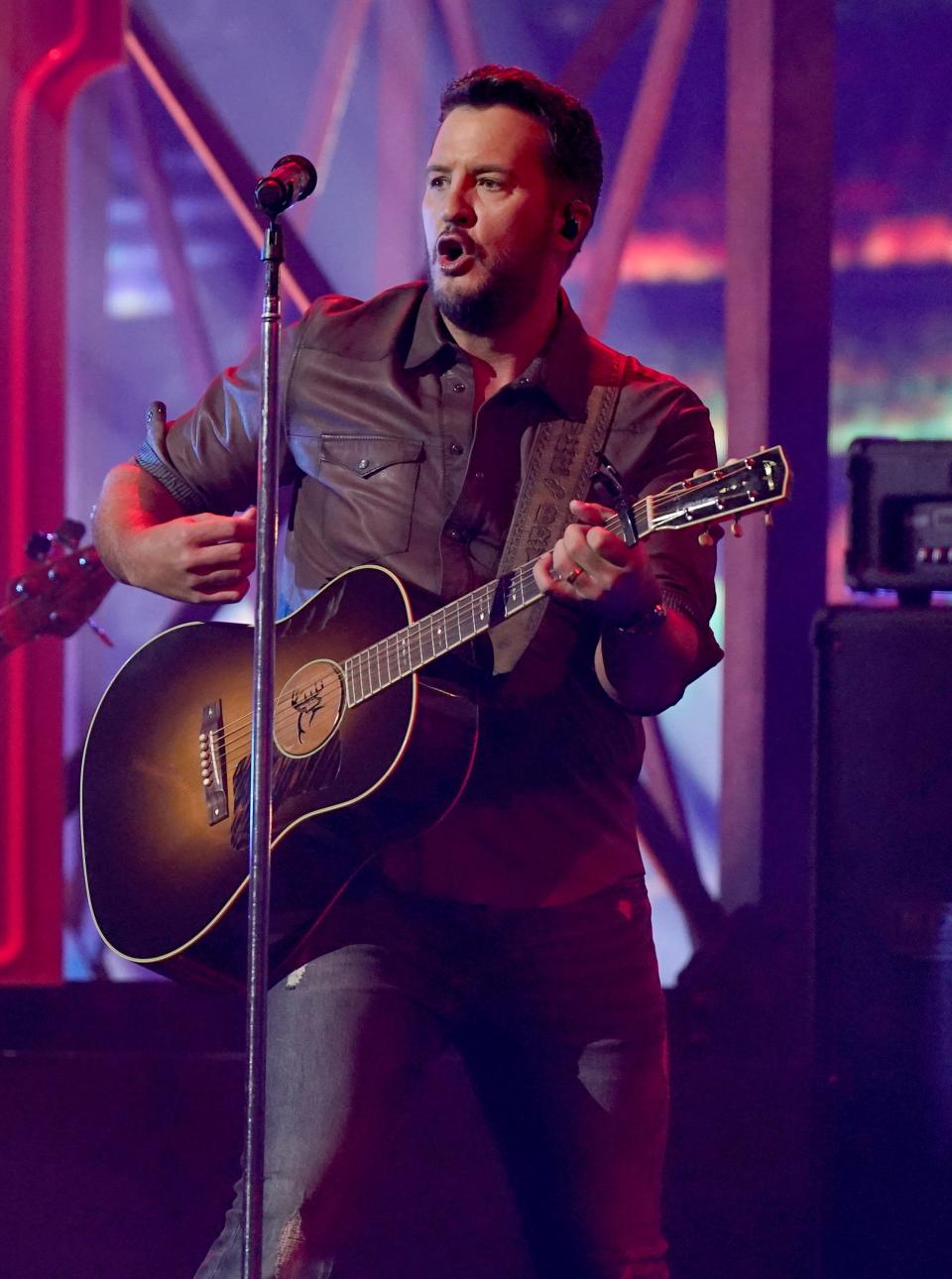 Luke Bryan performs "Country On" during the 56th annual CMA Awards Nov. 9, 2022, at the Bridgestone Arena in Nashville, Tenn. Bryan will be one of the headlining acts at the 2023 Faster Horses Festival.