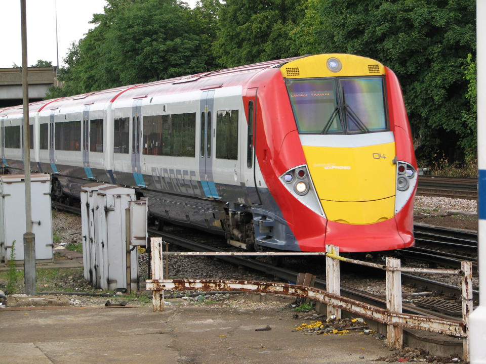 A Gatwick Express train.   (Photo by Martin Keene - PA Images/PA Images via Getty Images)