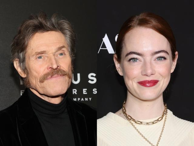 Willem Dafoe made Emma Stone slap him 20 times on 'And' set