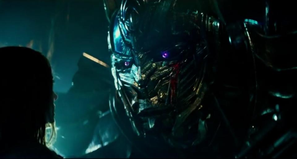 Optimus Prime goes to the dark side in 'Transformers: The Last Knight' (credit: Paramount)