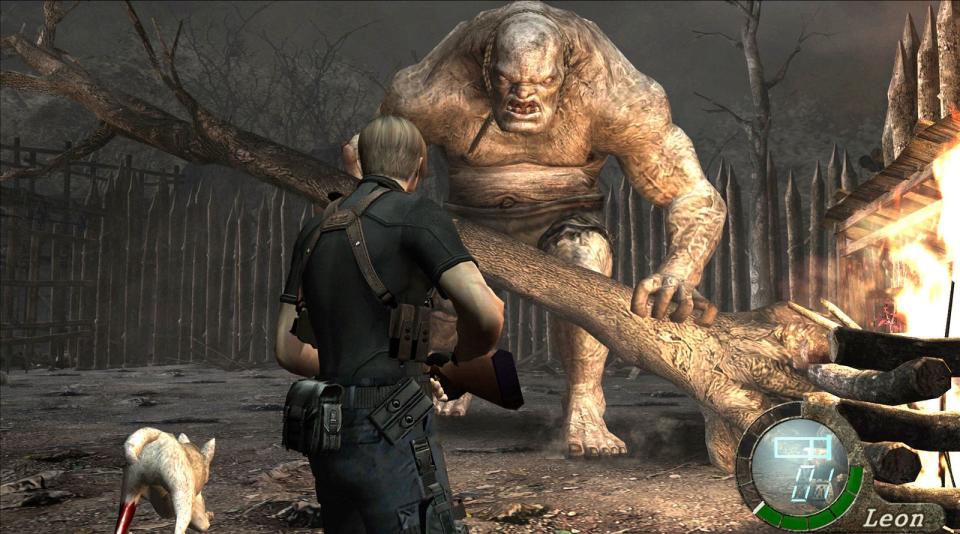 2005 gibt es ein Wiedersehen mit Leon, mittlerweile Agent der US-Regierung, in "Resident Evil 4". Er soll die Tochter des amerikanischen Präsidenten aus einem spanischen Dorf voller Kultisten retten - und kann dabei gezielt auf bestimmte Körperpartien schießen. Wie in "Resident Evil Code: Veronica" werden die Hintergründe vollständig in Echtzeit berechnet. Rollenspiel-ähnlich können die Waffen verbessert werden. Neu sind zudem Quick-Time-Events, bei denen schnell eingeblendete Tasten gedrückt werden müssen. (Bild: Capcom)