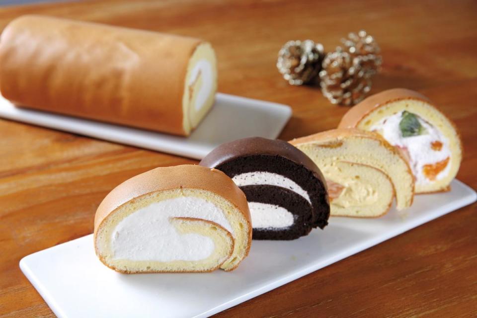 生乳捲以日本麵粉製成蛋糕體，隔水蒸烤，鬆軟綿密。口感不膩。（生乳捲，不同口味價錢各異，380元～450元）