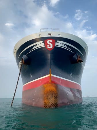 Stena Impero, a British-flagged vessel owned by Stena Bulk, is seen at Bandar Abbas port