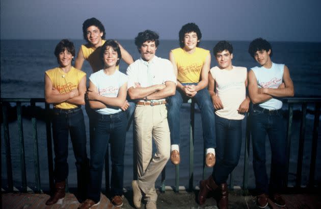 In 1983, Geraldo Rivera traveled to Puerto Rico to interview Menudo, the Puerto Rican group formed in the 1970s that was one of the biggest Latin boy bands in history. (Photo: ABC News via Getty Images)