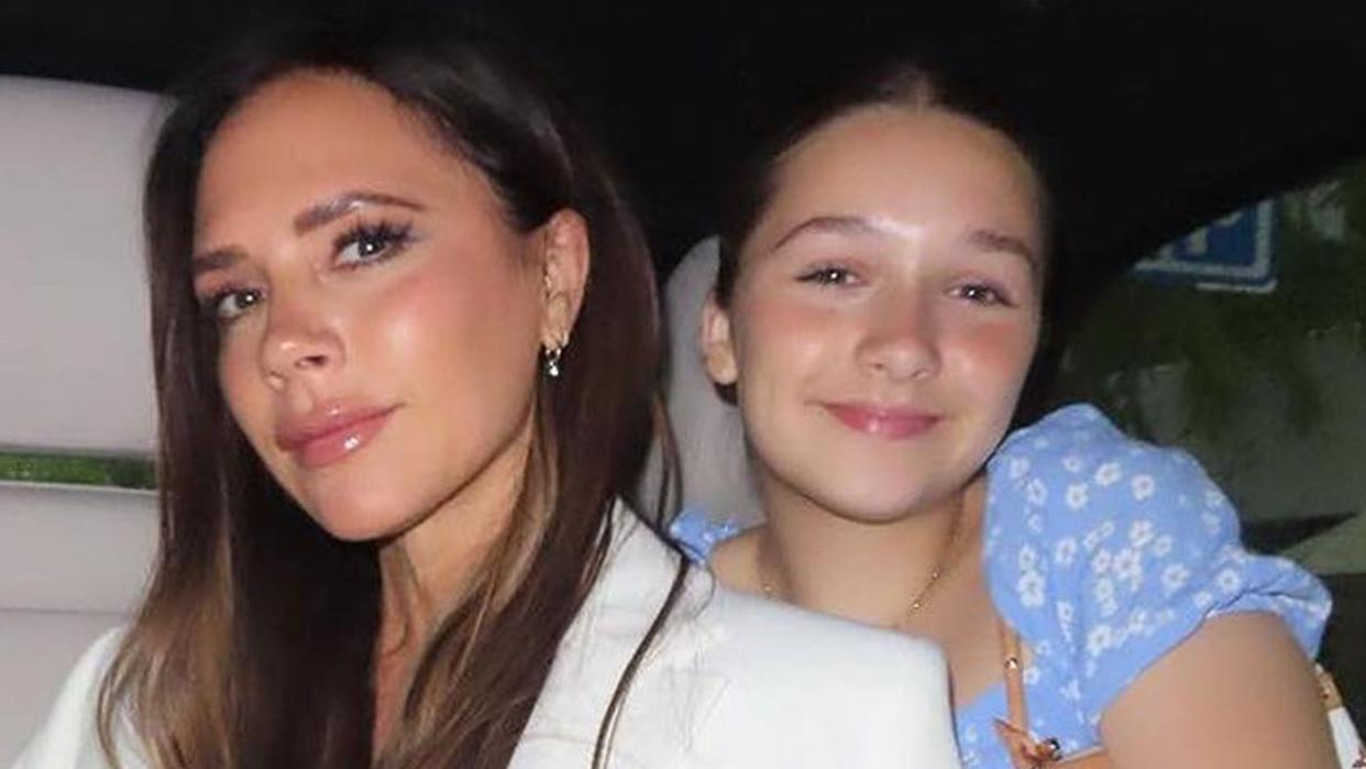 Victoria Beckham and Harper Beckham selfie Instagram