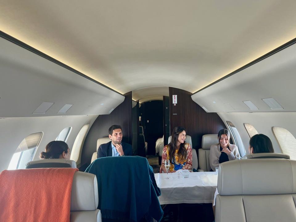 Flying on VistaJet's Bombardier Global 7500.