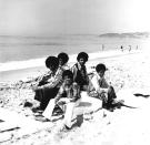 <p>The Jackson 5 pose for a portrait at the beach, circa 1970. </p>