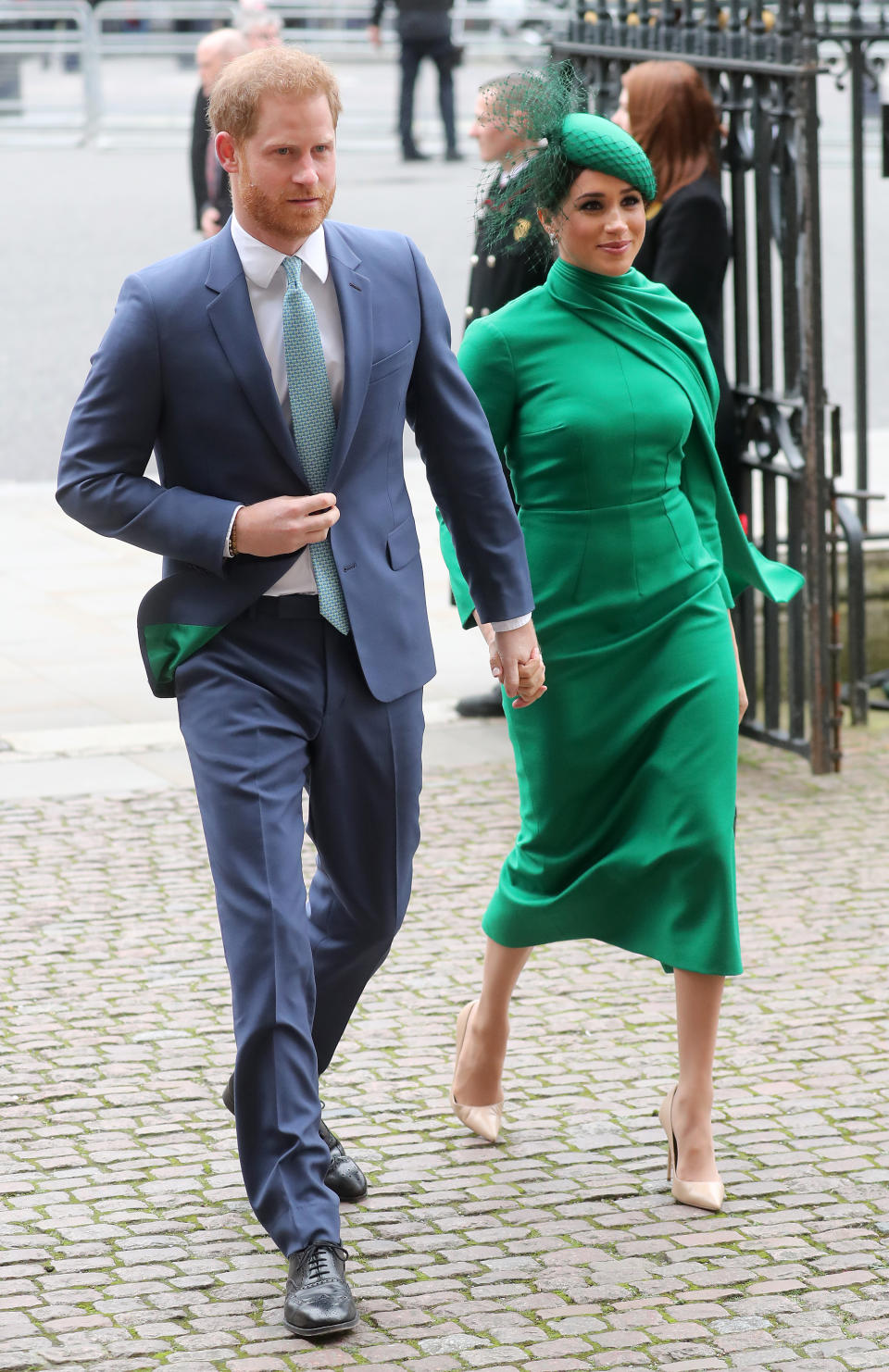 Prince Harry, Duke of Sussex and Meghan, Duchess of Sussex meets children as she attends the Commonwealth Day Service 2020 on March 09, 2020 in London, England.