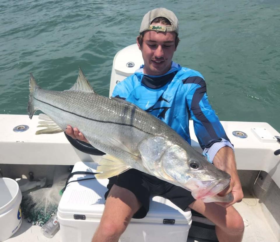 Snook like this giant one caught and released aboard Capt. Alex Gorichky's Local Lines charters June 19, 2022 are throughout the area.