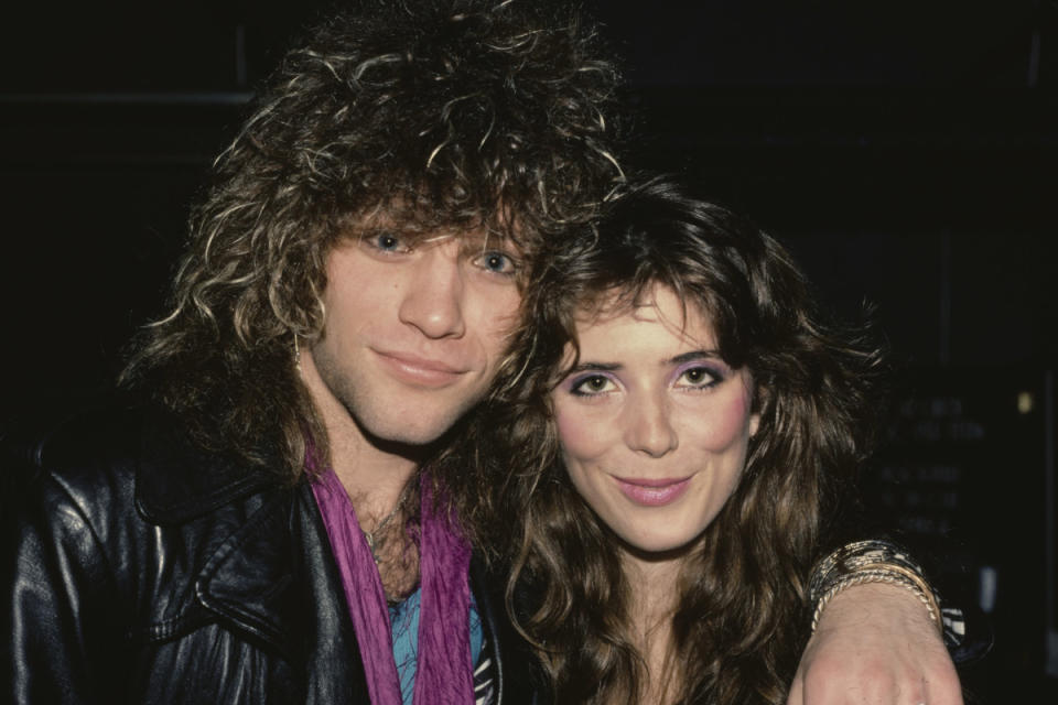 Bon Jovi and his then girlfriend Dorothea in 1985.<p>Photo by Vinnie Zuffante/Getty Images</p>