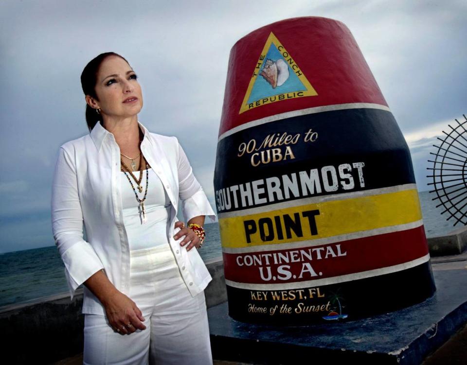 Singer Gloria Estefan stopped to visit the Southernmost Point in 2007.