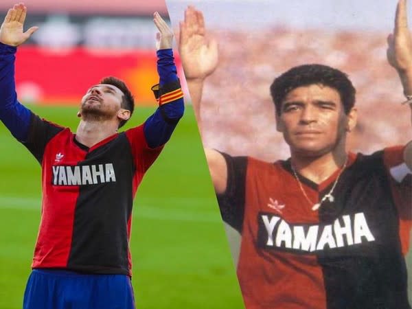 Lionel Messi (left) Diego Maradona (right) (Photo/ Lionel Messi Instagram) 