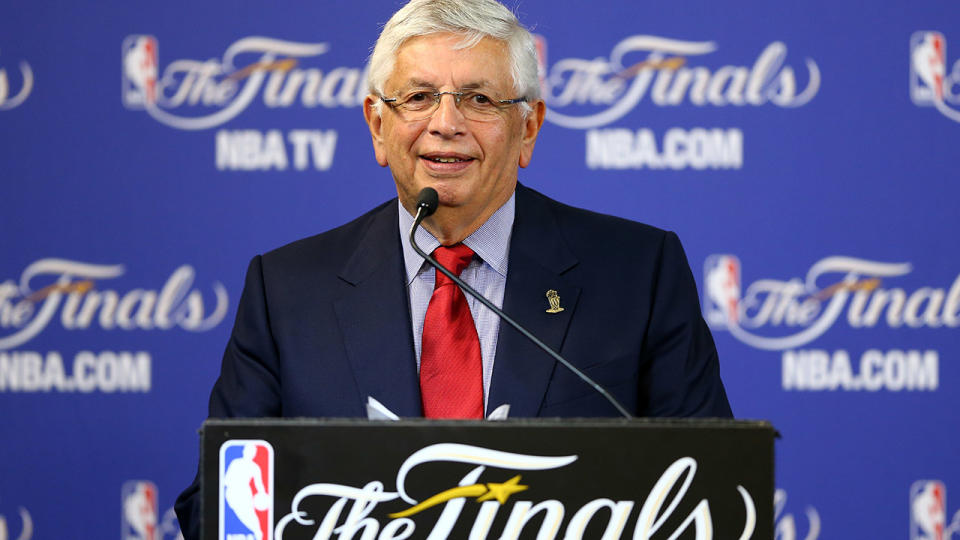 David Stern, pictured here at a media conference in 2013.