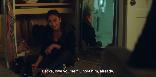 Peach from "You": "Love yourself, ghost him already"