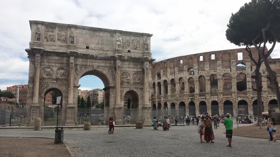 Arch of Constantine and Colosseum