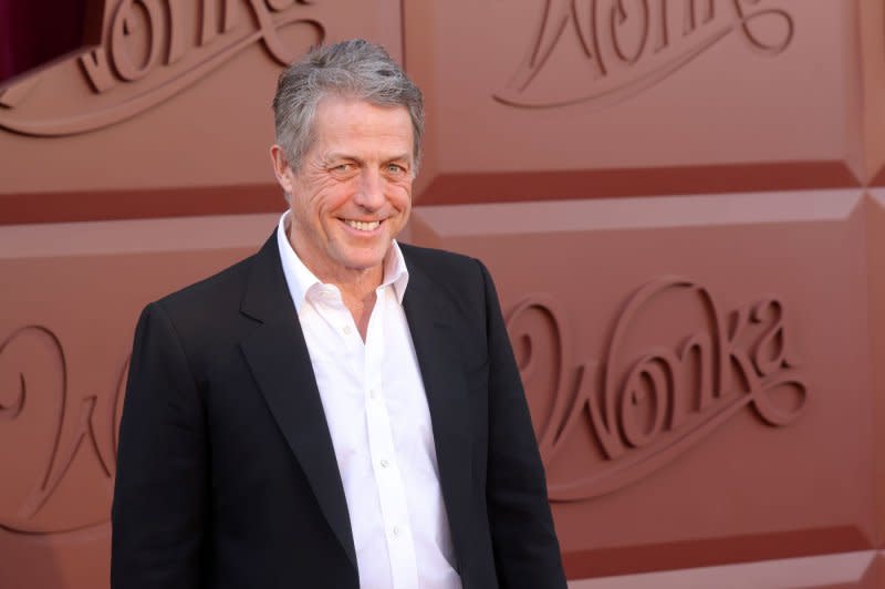 Hugh Grant attends the Los Angeles premiere of "Wonka" on Dec. 10. File Photo by Greg Grudt/UPI