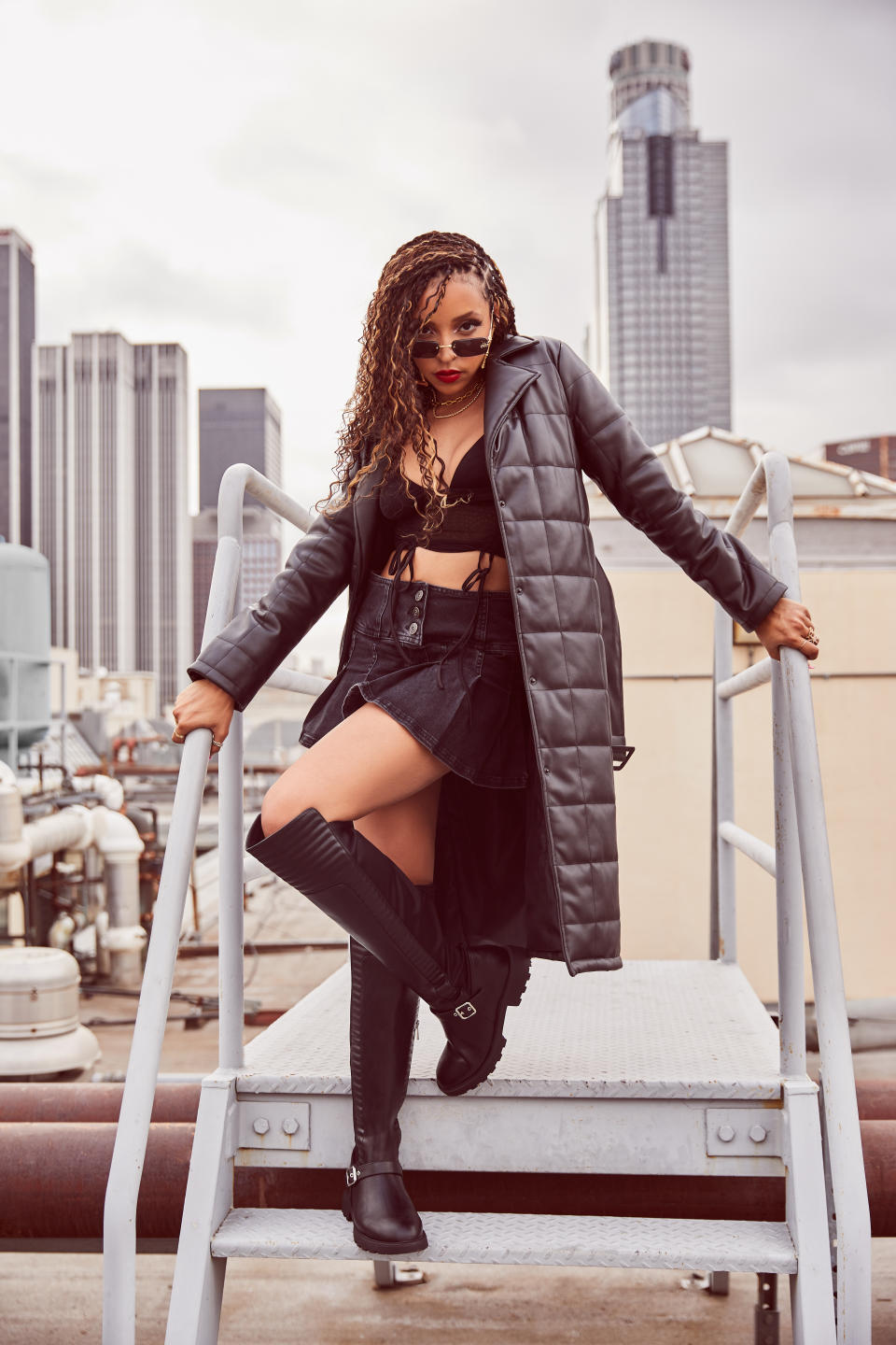 Tinashe stars in the Tinashe x ShoeDazzle campaign. - Credit: Courtesy of ShoeDazzle