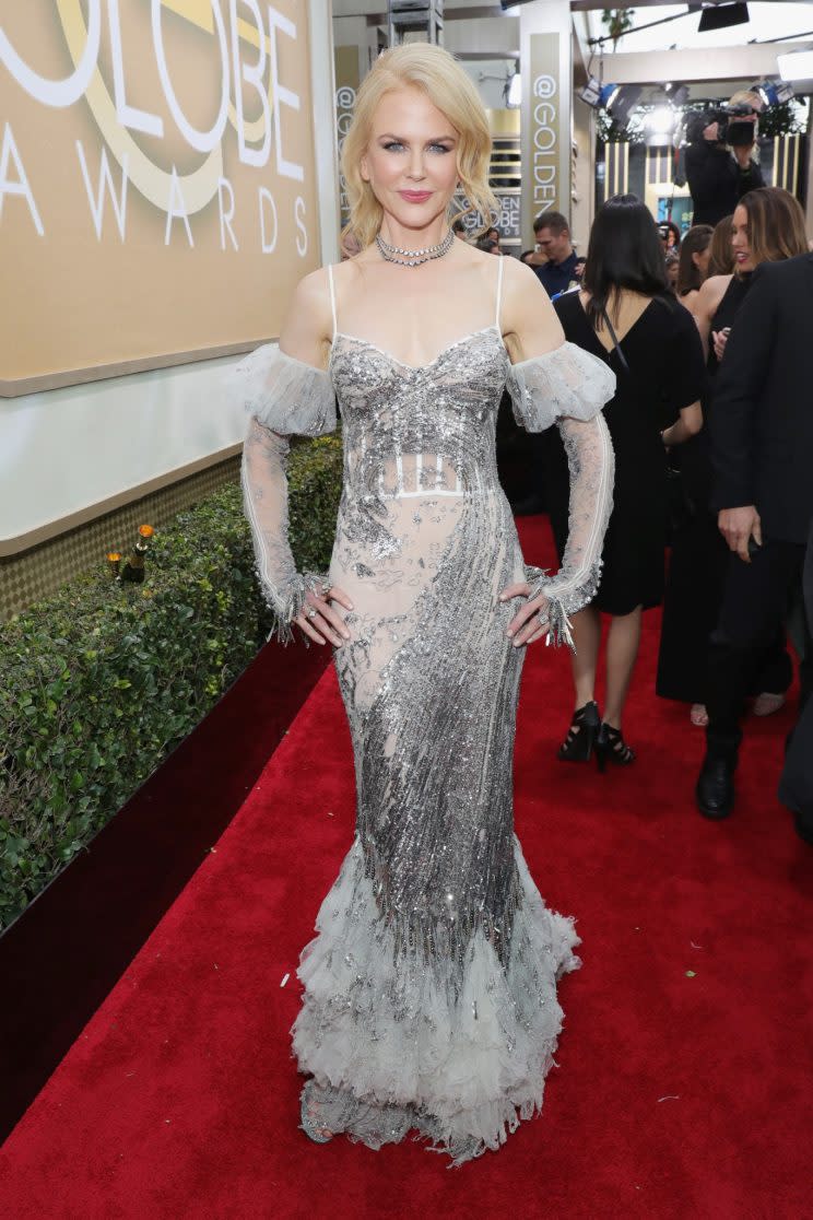 Nicole Kidman in Alexander McQueen. (Photo: Getty Images)