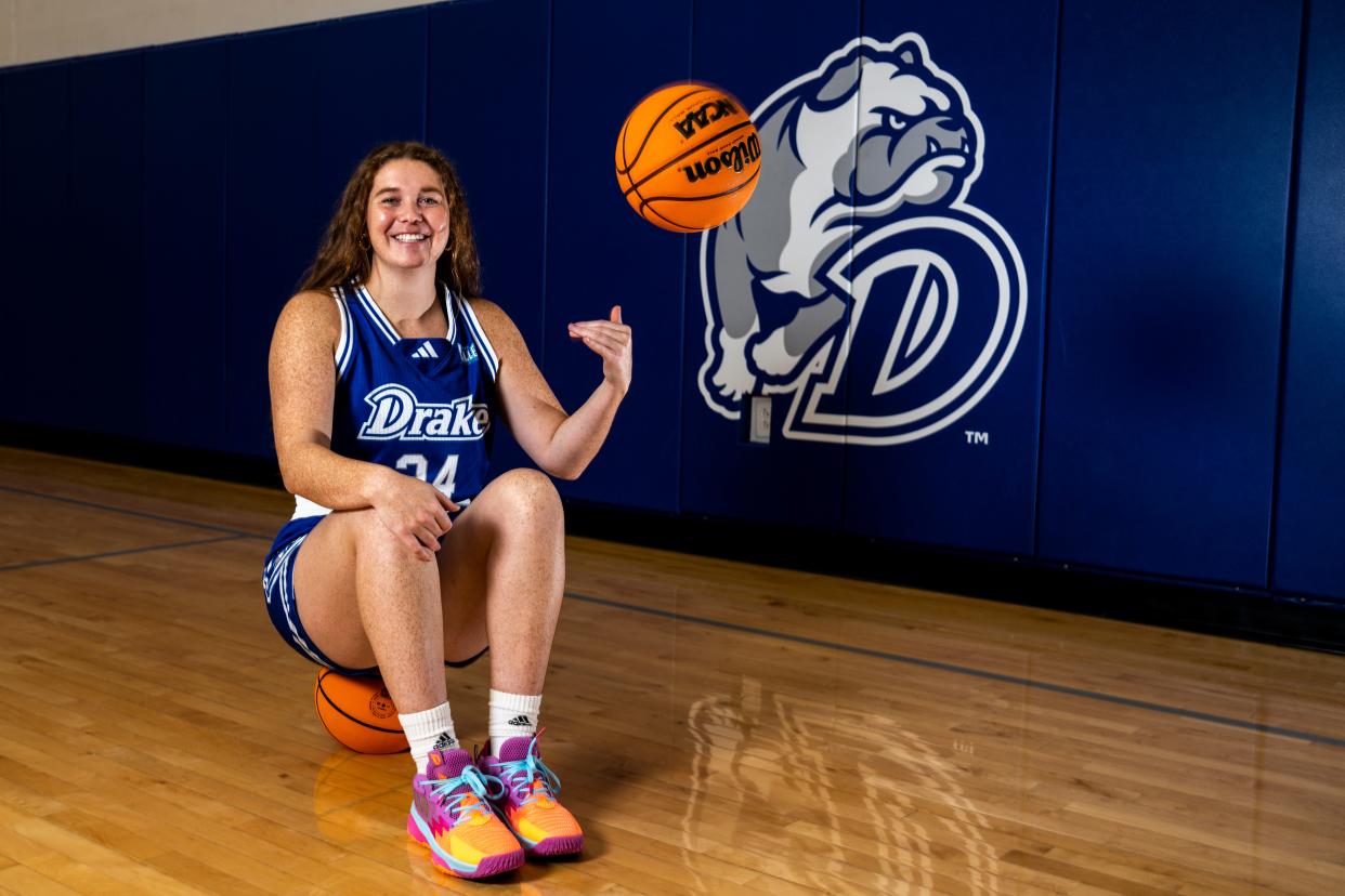Newcomer Anna Brown is a strong shooting addition for the Drake women's basketball team.
