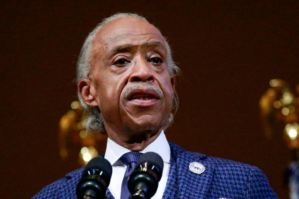 US reverend and civil rights activist Al Sharpton speaks during the National Action Network 30th Anniversary Triumph Awards at Carnegie Hall in New York on November 1, 2021. (Kena Betancur/AFP via Getty Images)