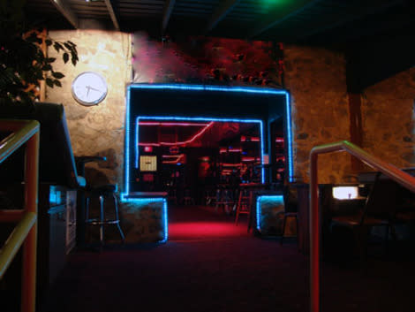 Here's the dance club area, designed to look like a totally normal club for 1973. (via clubfa.com)