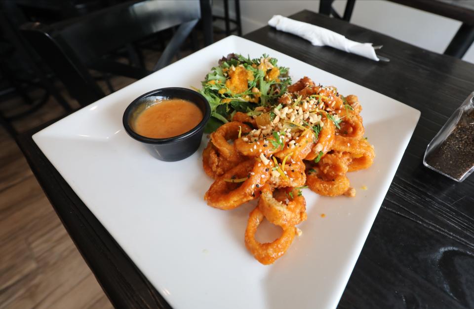 Cashew crusted calamari at Nyack Grill and Bar Sept. 14, 2021. The restaurant is one of many in Rockland open on Monday's.