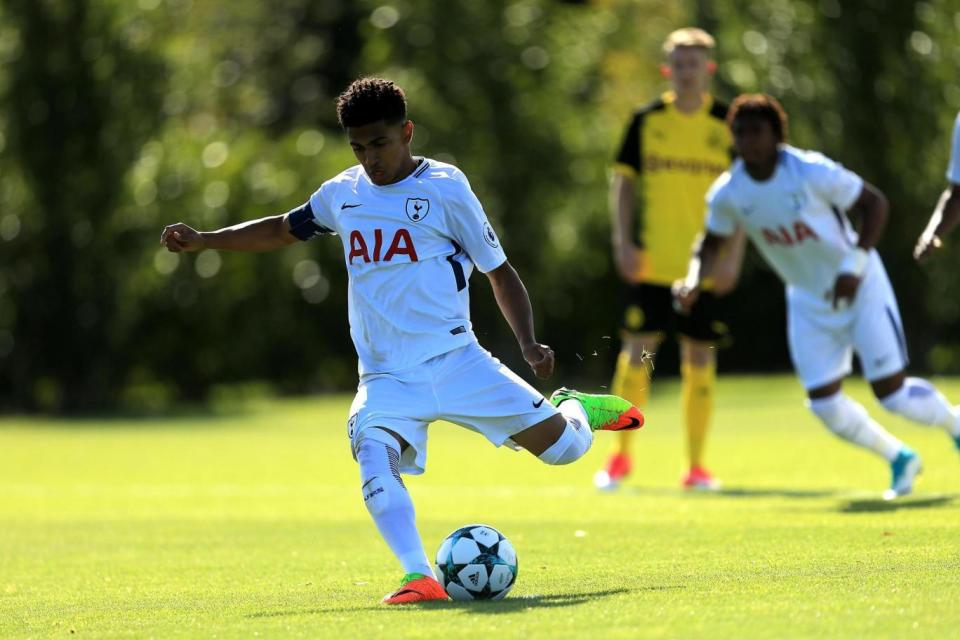 Edwards has scored four goals in as many games at youth level this season Photo:Tottenham Hotspur FC via Getty
