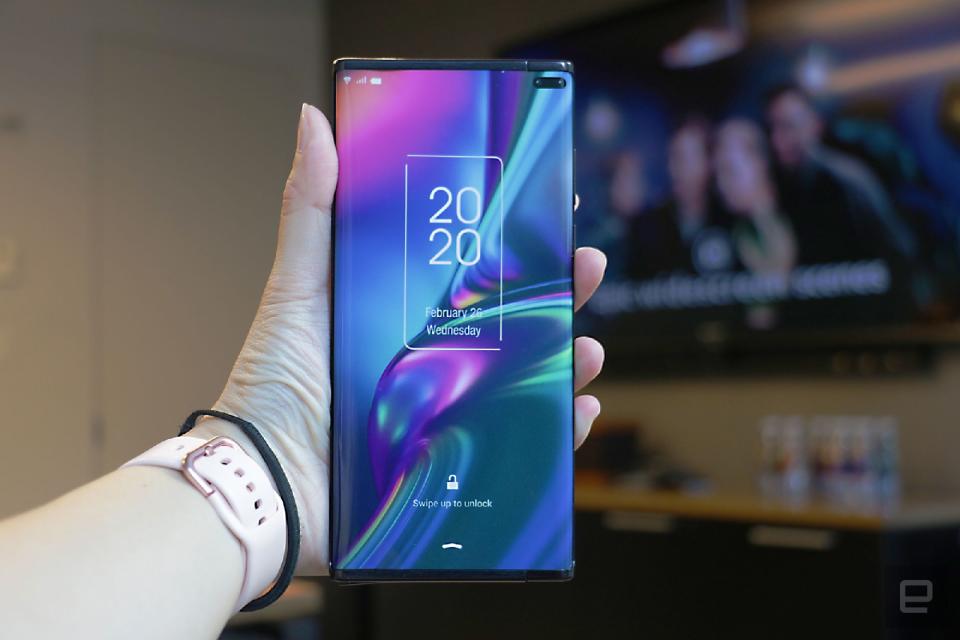 TCL rollable extendable phone mock up