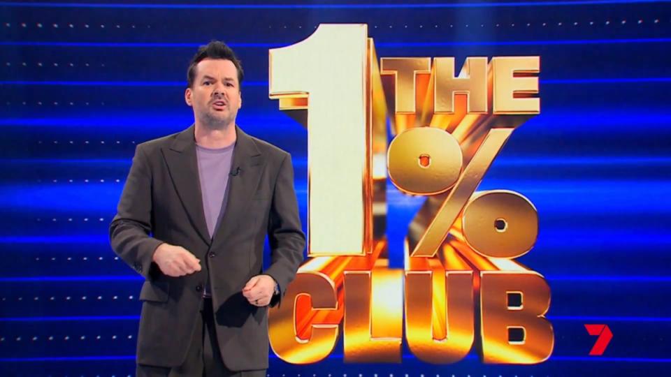 Jim Jefferies with The 1% Club logo