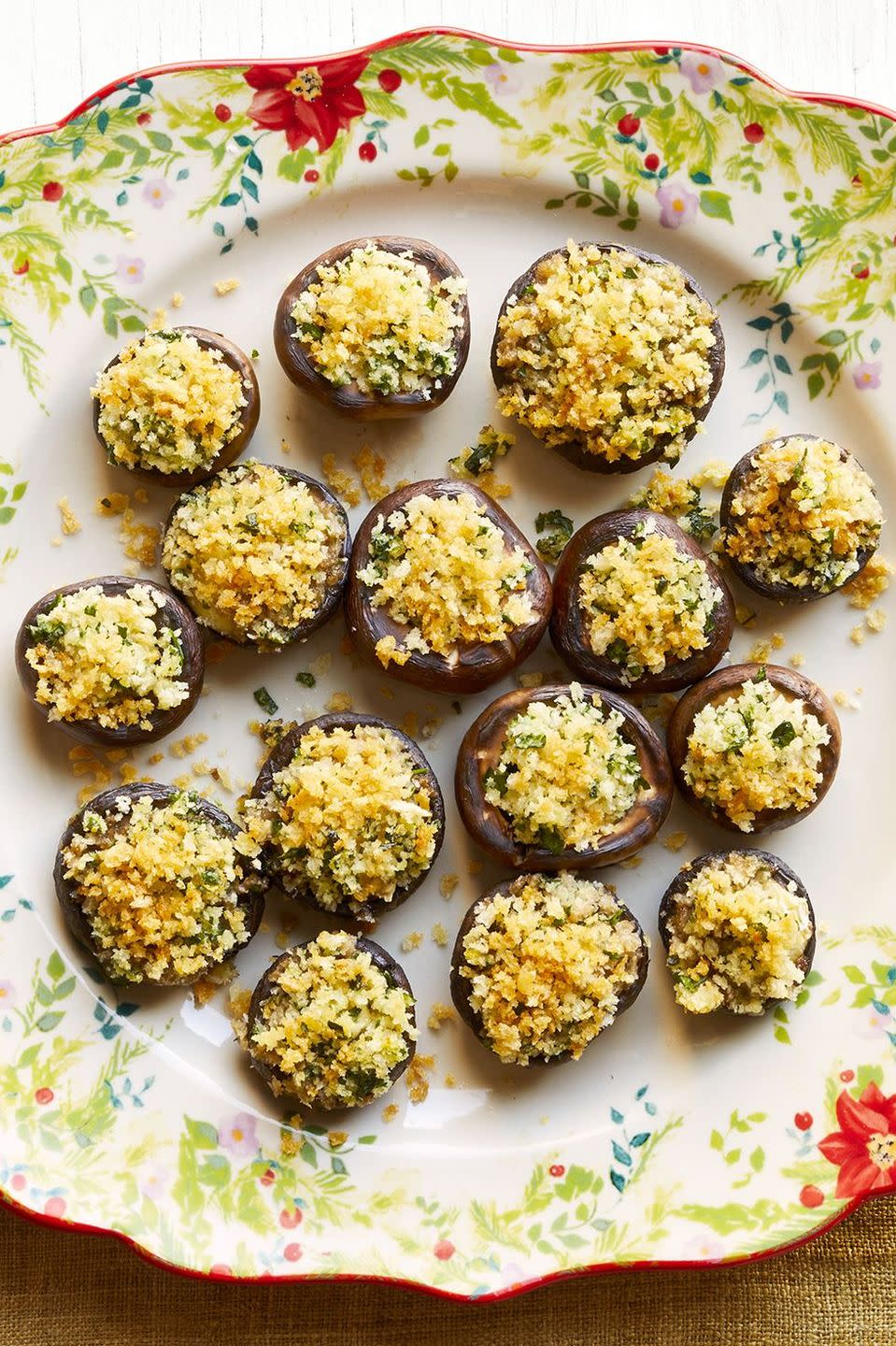 crispy brie stuffed mushrooms