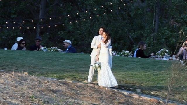 Two of the most beloved on-screen vampires said "I do" this weekend. After getting engaged back in January, <em> Twilight</em> actress Nikki Reed and <em>The Vampire Diaries</em> star Ian Somerhalder tied the knot in Santa Monica, Calif. on Sunday night, E! News confirms. <strong> PHOTOS: They Dated?! Random Celebrity Hookups </strong> Splash News "Most beautiful morning ever," Somerhalder tweeted on Sunday. most beautiful morning ever...— ian somerhalder (@iansomerhalder) April 26, 2015 In lieu of gifts, the couple reportedly asked guests to donate to their animal rescue charity. This wedding comes just four months after their engagement and only nine months since they first started dating. It was clear things were moving fast with the couple when they started purchasing pets together, starting with a horse named Eagle. They also recently started a production company together. <strong> VIDEO: FLASHBACK! That Time Ian Somerhalder Kissed James Van Der Beek to 'Mess with People' </strong> This is the second marriage for Reed, 26, who filed for divorce from <em>American Idol </em>alum Paul McDonald this past May. This is the first marriage for Somerhalder, 36, though he did date his <em>TVD </em>co-star Nina Dobrev from Sept. 2011 to May 2013. Congrats to the happy couple! ET has reached out to the actors' reps for comment. 