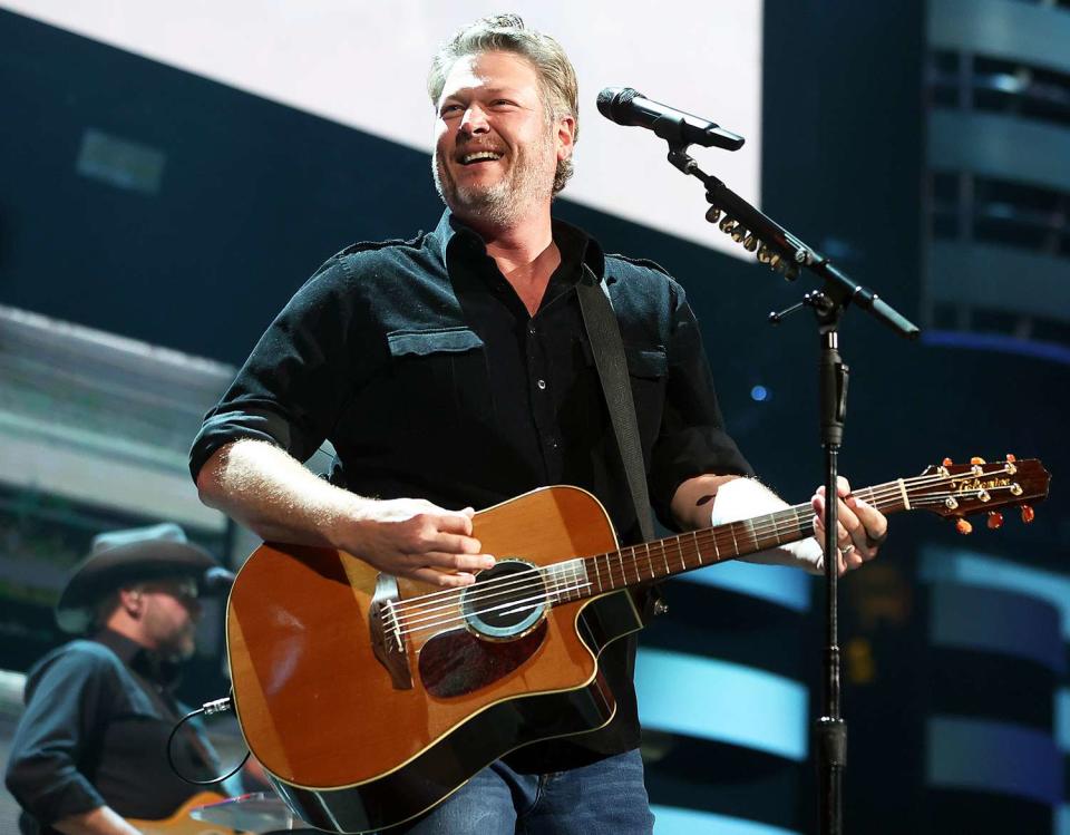 Blake Shelton performs onstage during the 2021 iHeartCountry Festival Presented By Capital One at The Frank Erwin Center on October 30, 2021 in Austin, Texas.